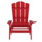 Flash Furniture Sonora Adjustable Adirondack Lounger w/Cup Holder, All-Weather Recycled HDPE Lounge Chair in Red LE-HMP-070-01-RED-GG - alternate 9
